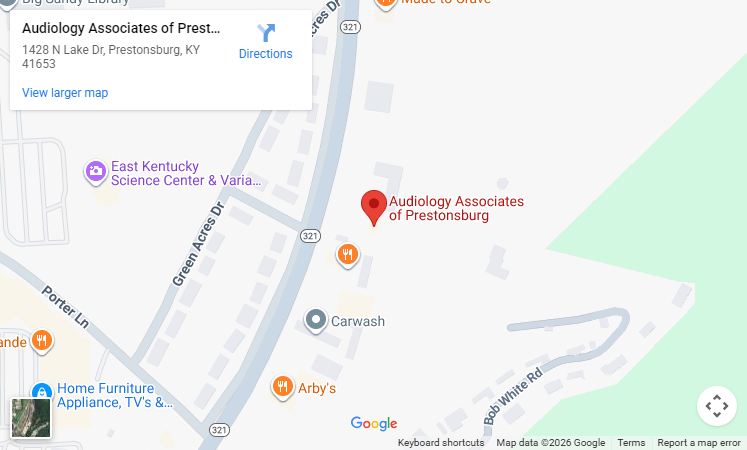 A map of Prestonsburg Kentucky